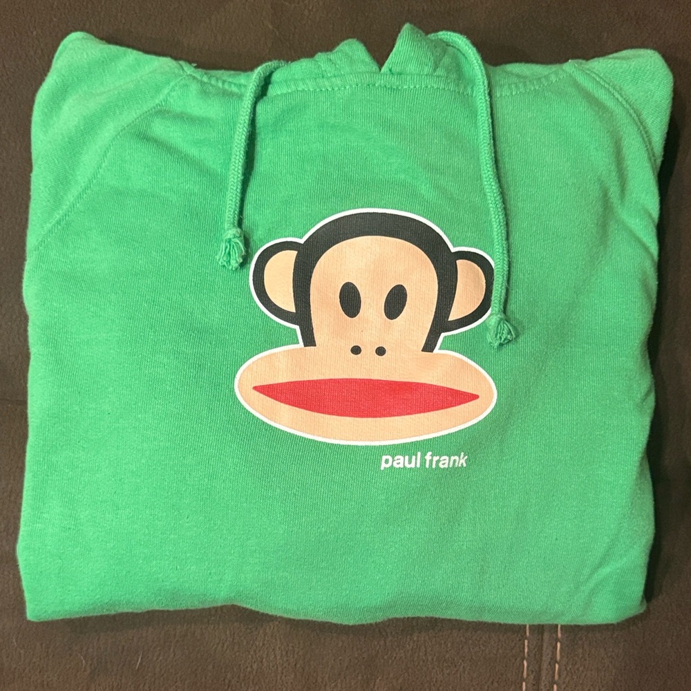 Paul Frank Vibrant Green Hoodie with Iconic Monkey